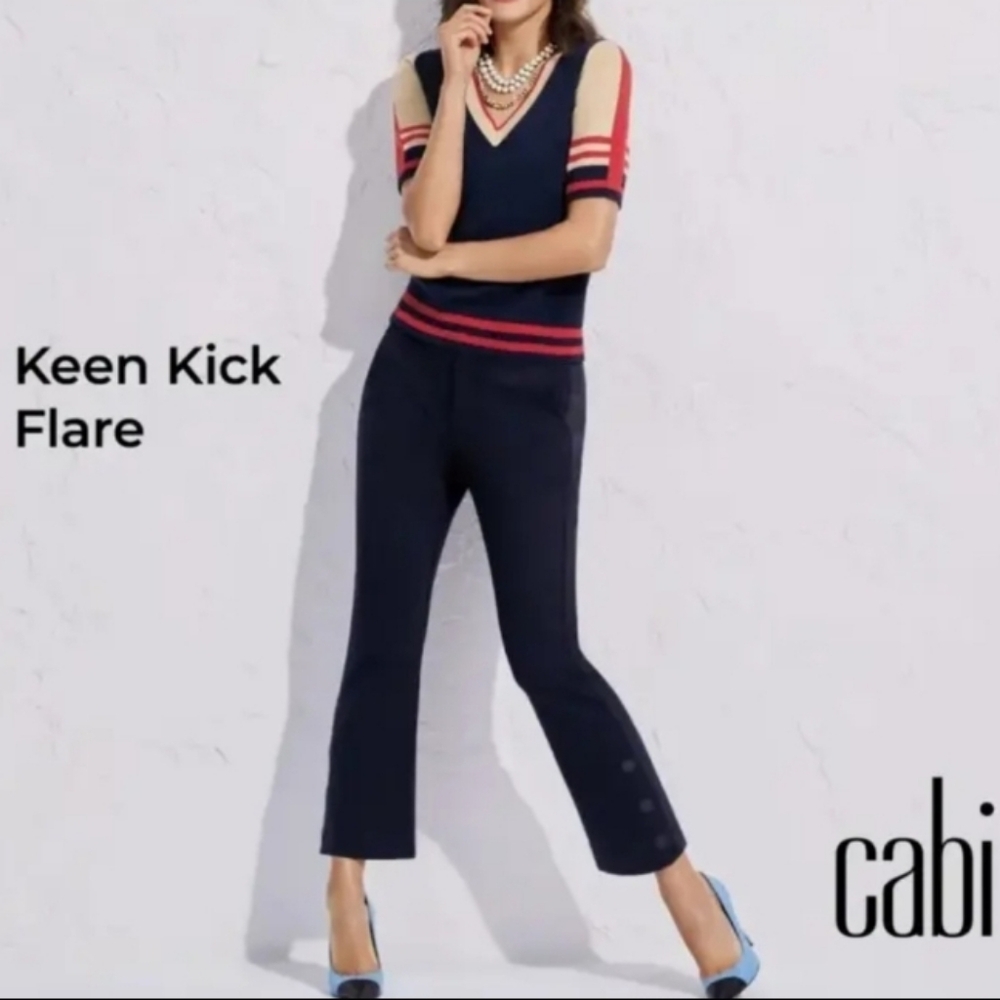 LAST CHANCE!! CAbi Keen Kick Flare Pants in NAVY NWOT